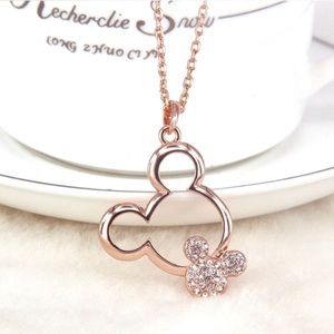 New rose gold Mickey Mouse Disney necklace